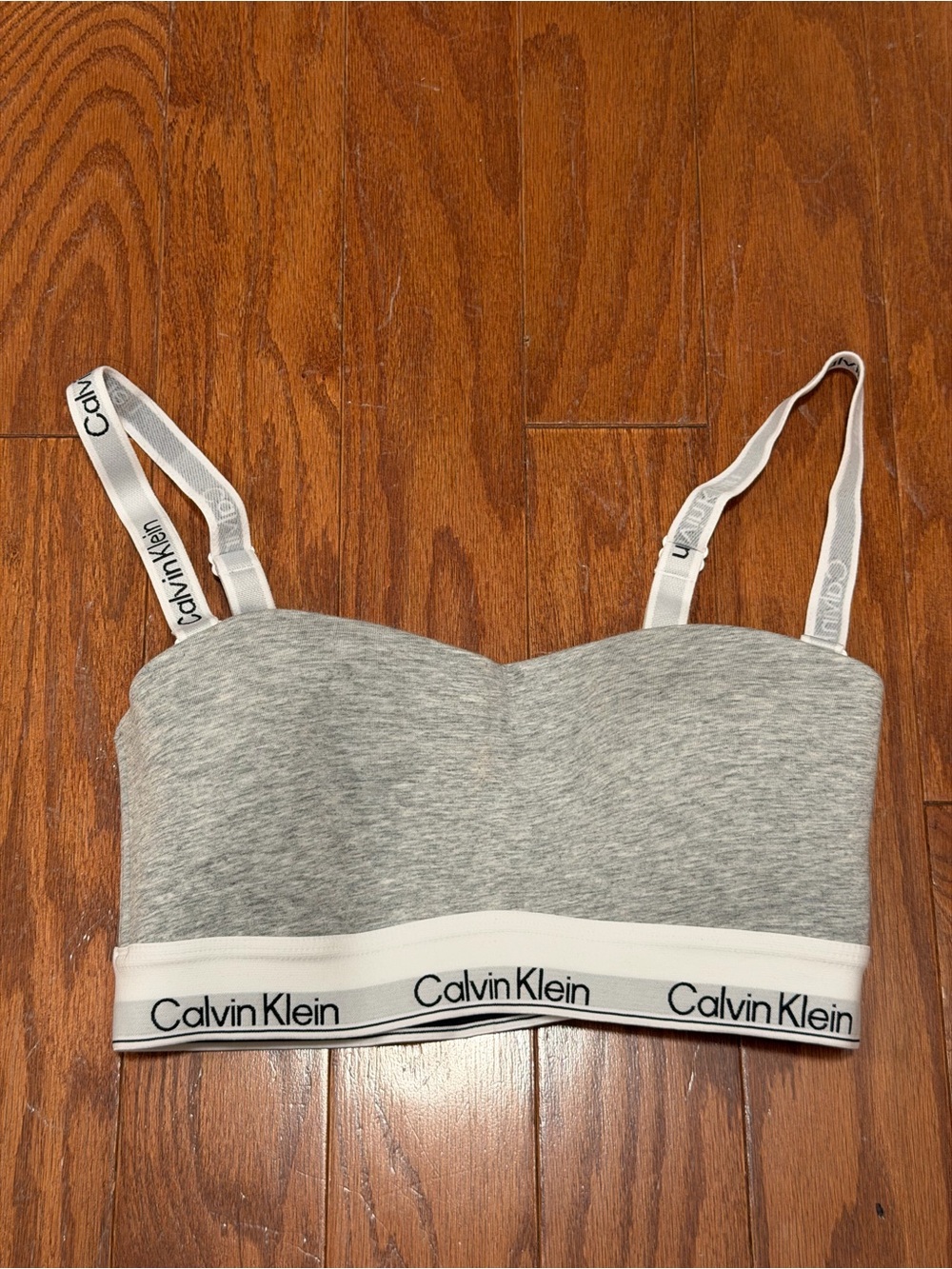 Calvin Klein Heather Gray Padded Bralette